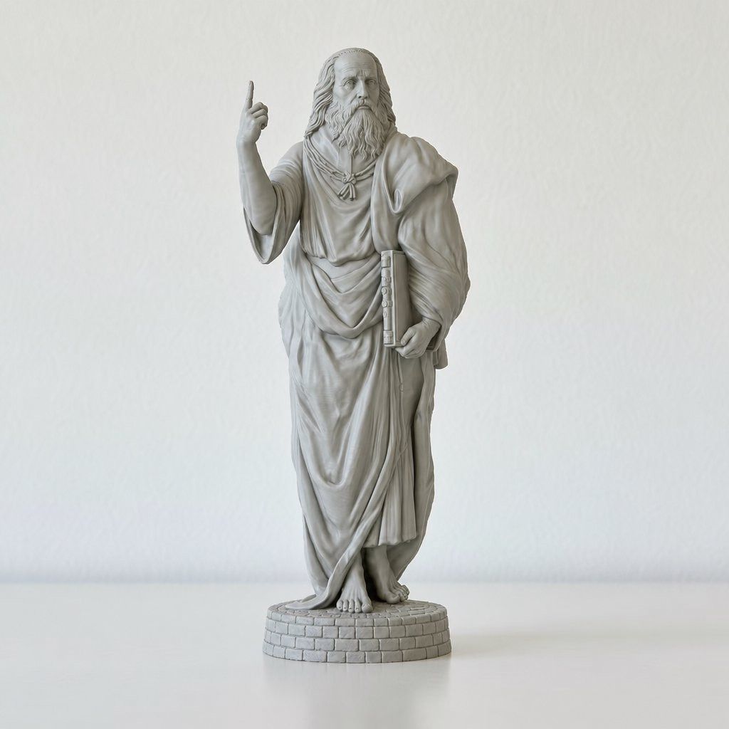 3D Printing Guide - Statua Platona, model przedstawiający filozofa starożytnego