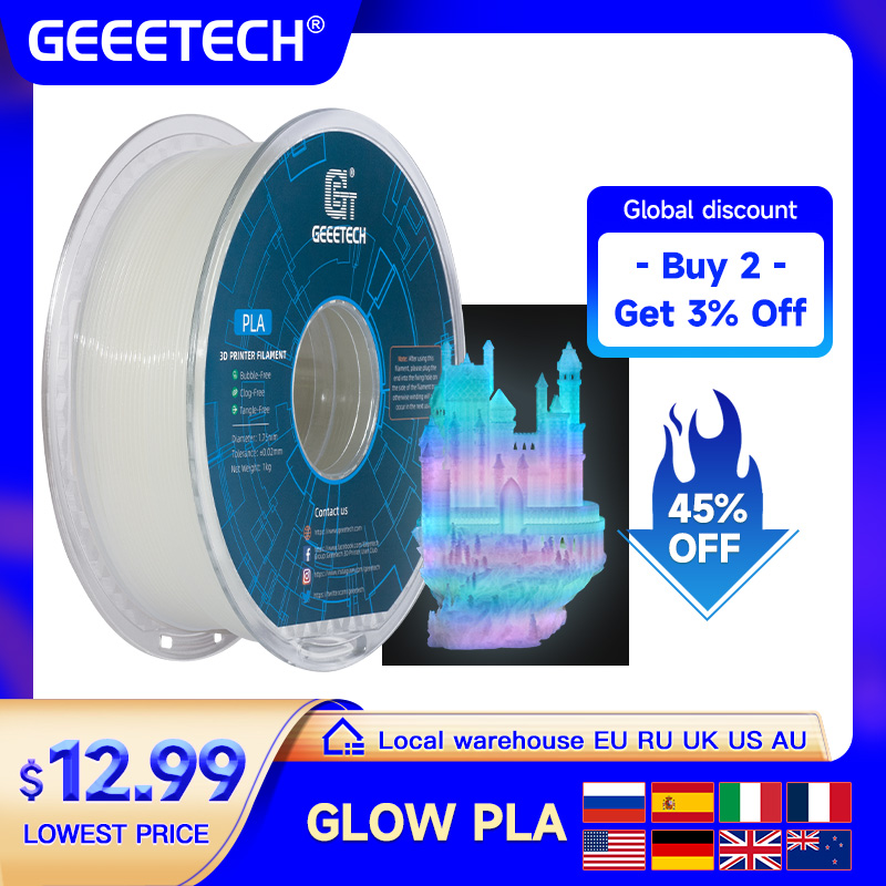 GEEETECH Glow PLA 1.75mm 1kg Ś – 3D Printing Nylon recenzja i cena